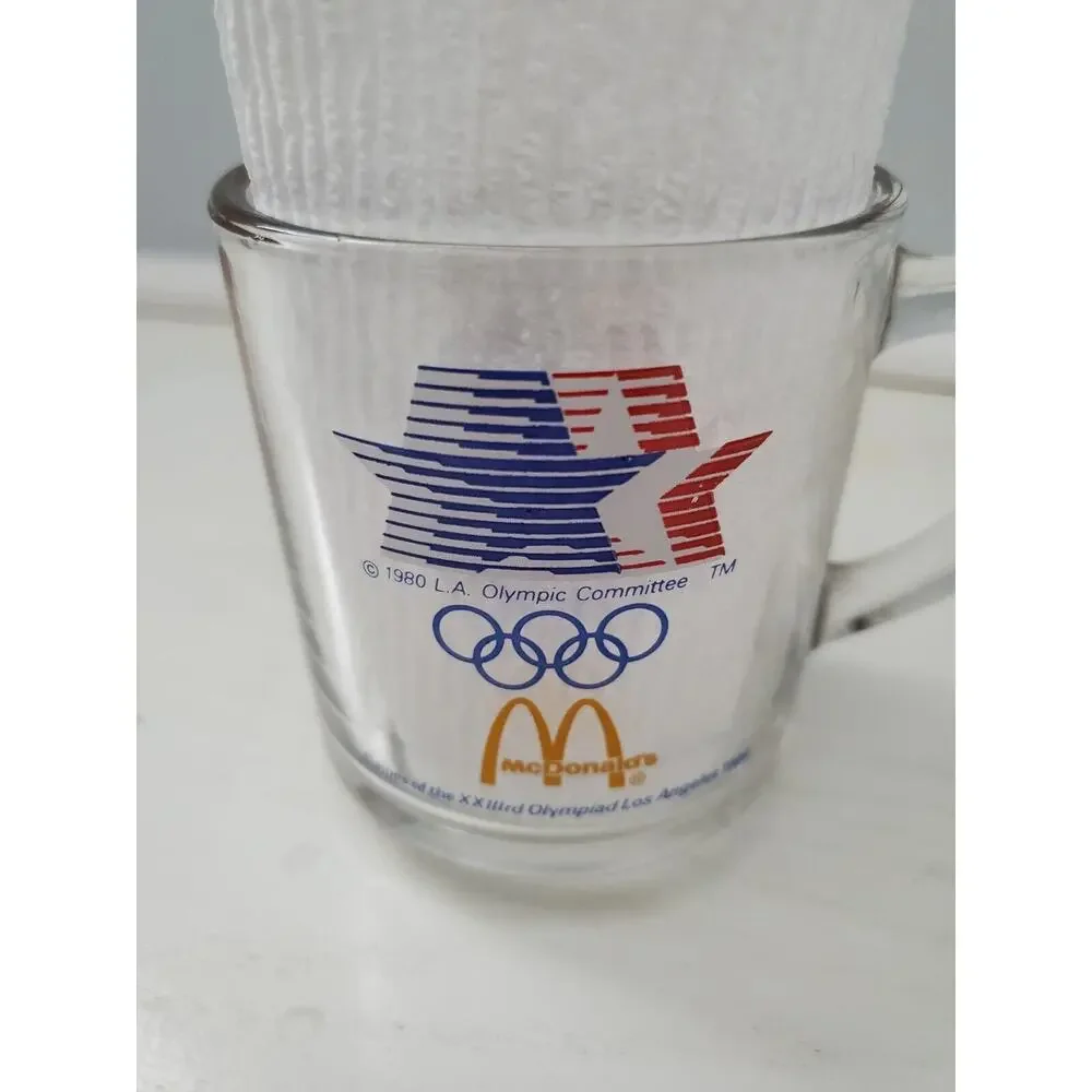 McDonalds‎ VINTAGE 1984 LOS ANGELES Olympics Coffee/Tea Cup/Mug Glass Lot of 3
